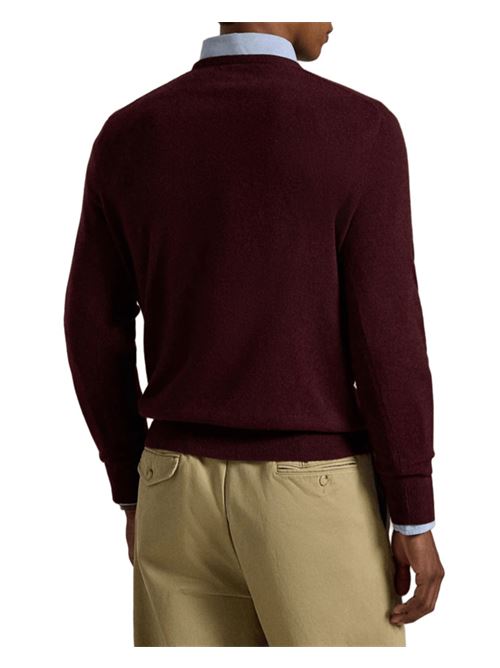 Maglia da uomo in lana, girocollo, colore vino POLO RALPH LAUREN | 710974148008